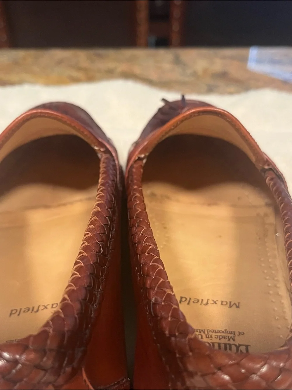 Allen Edmonds Maxfield Shoes Mens Size 9D Brown Leather Tassel Dress Loafers EUC